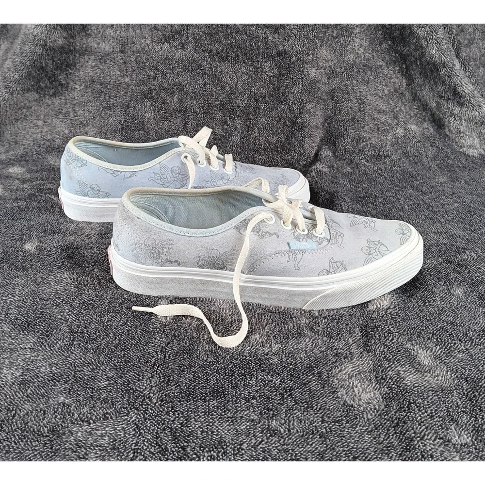 Vans Authentic‎ Cherub Angel Skeleton Print Lace Up Suede Sneakers Women Size 7